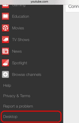 Desktop Menu