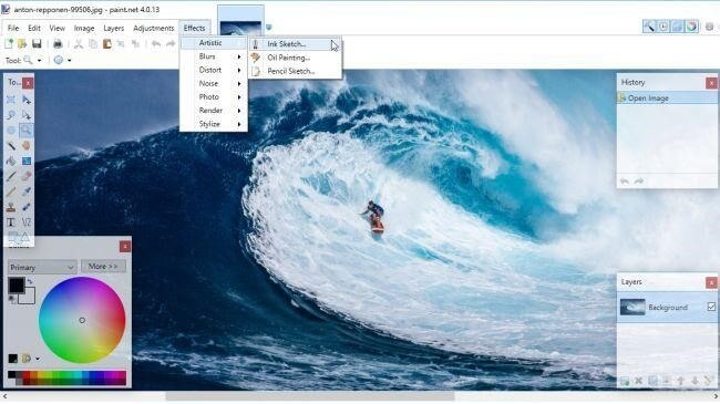 Paint.net- edit photos on windows 10