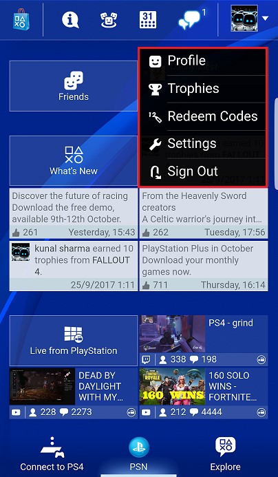 Play station profile