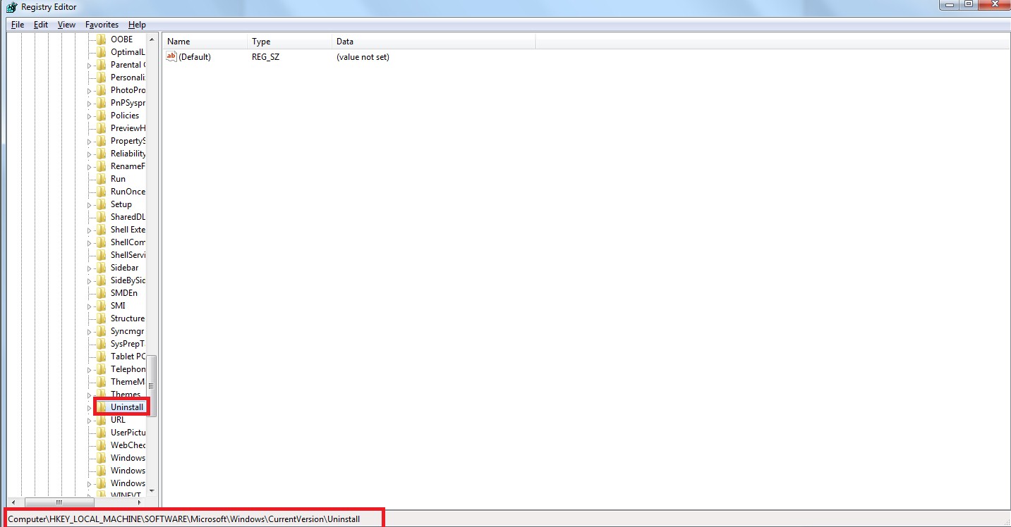 Registry editor
