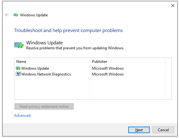 Reset Windows Update components
