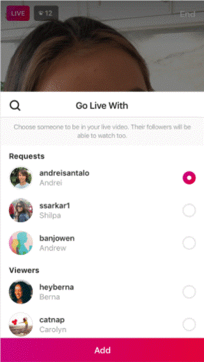 Respond To Instagram Livestream Request