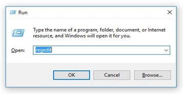 Run regedit