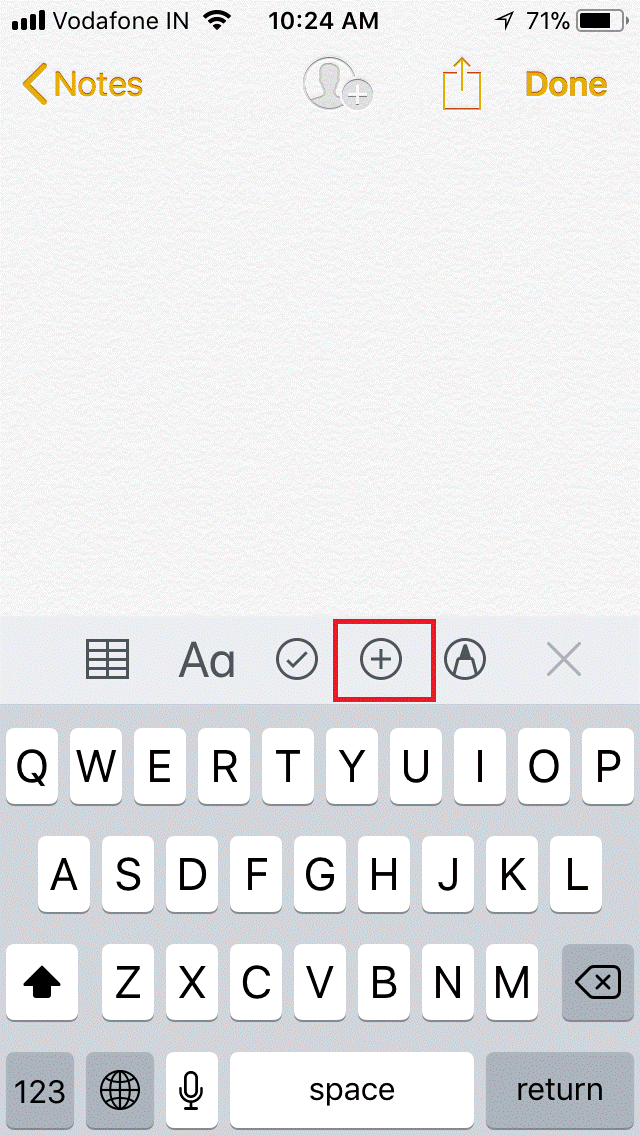 Scan Documents using Notes app in iOS 11