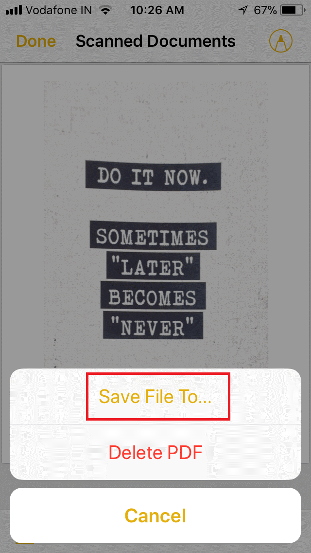 Scan Documents using Notes app in iOS 11