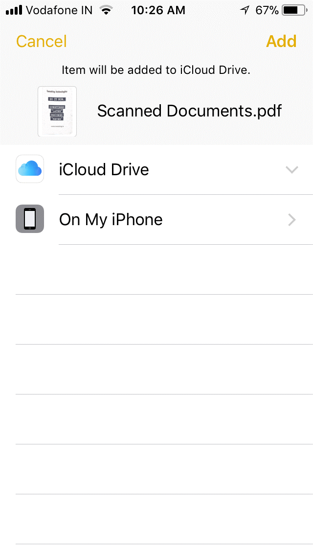 Scan Documents using Notes app in iOS 11