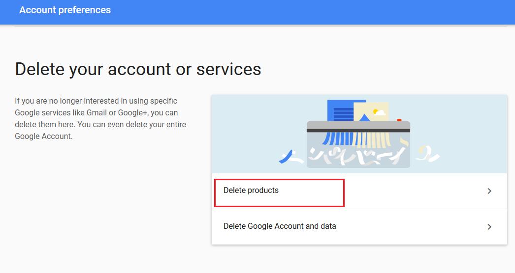 delete google product