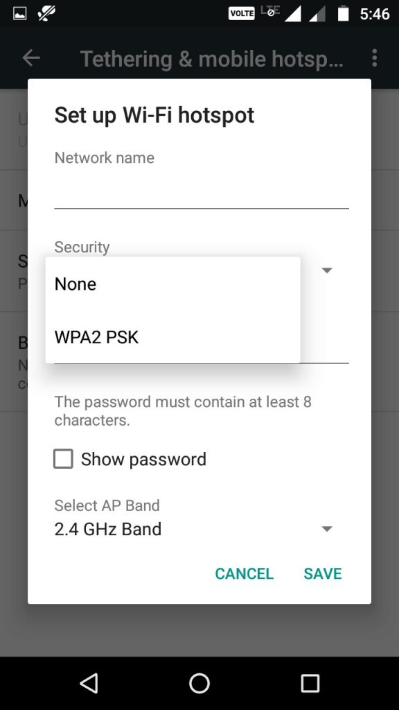 Set up wifi network