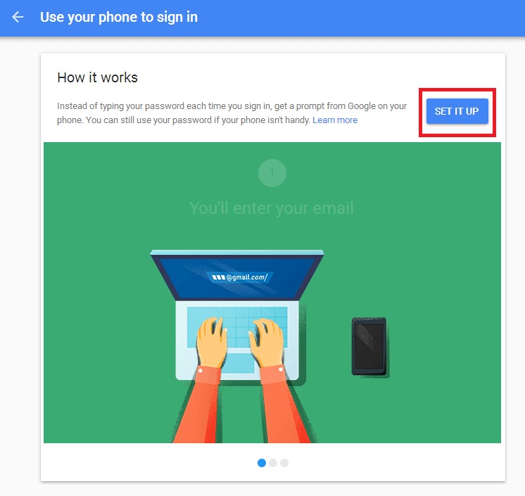 Setup gmail