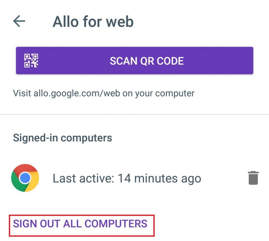 Sign out from all computer