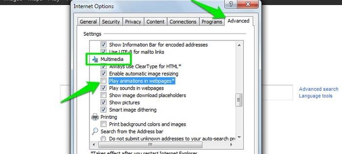 Stop GIFs from autoplaying on Internet Explorer