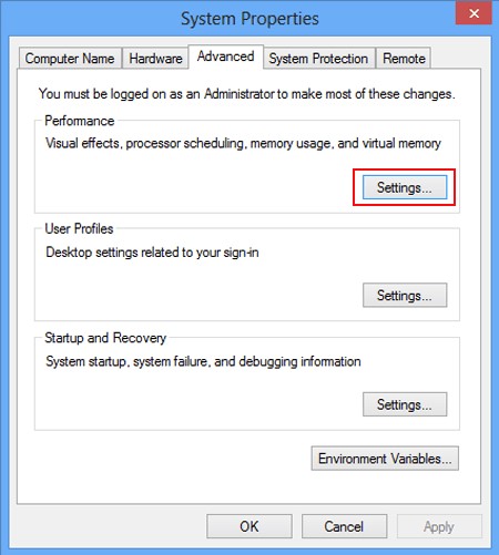 System settings