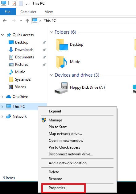 This PC properties
