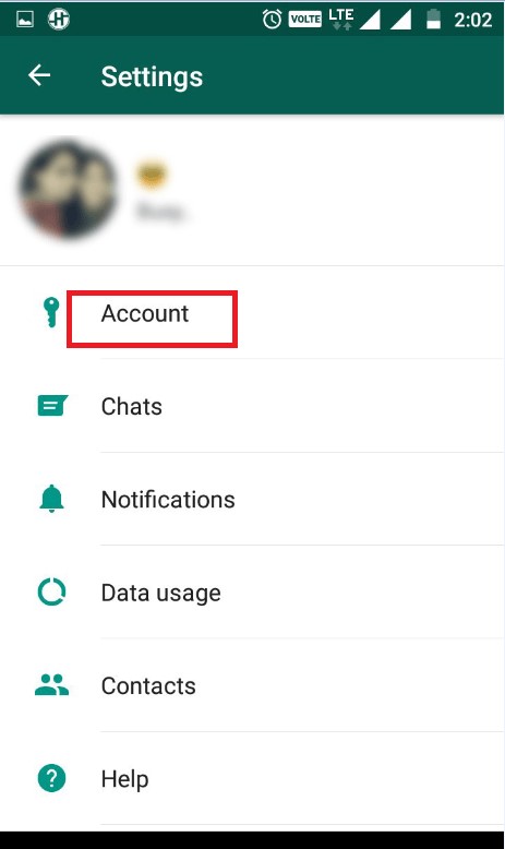 Whatsapp account