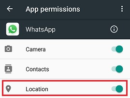 Whatsapp location