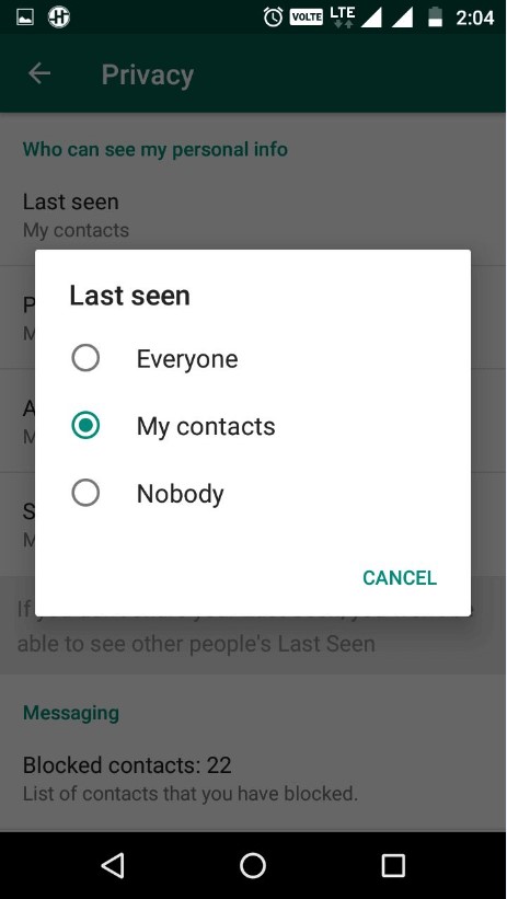 Whatsapp my contacts