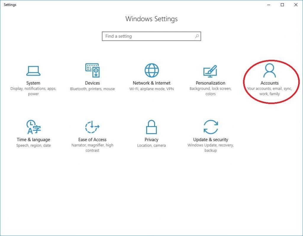 Windows 10 Accounts