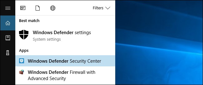 Windows Defender Security Center