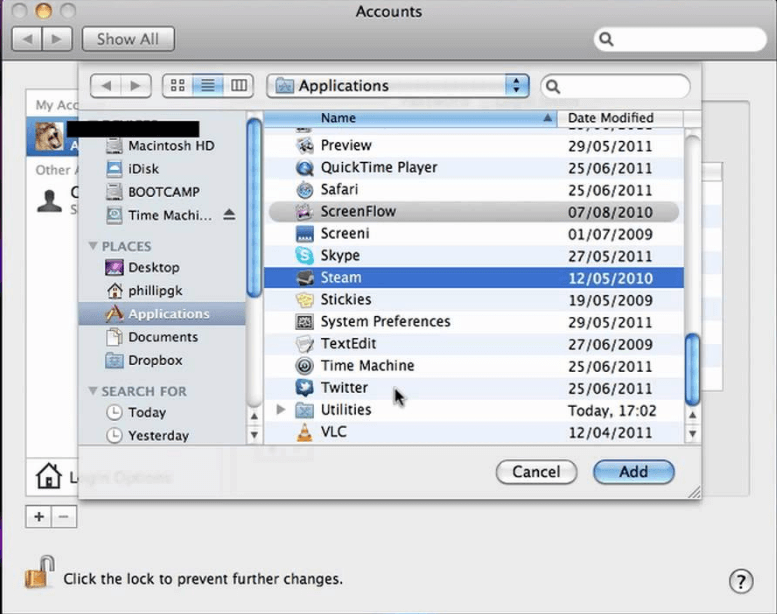 accounts on mac