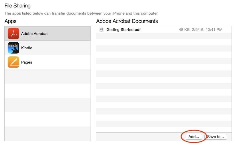 add adobe document