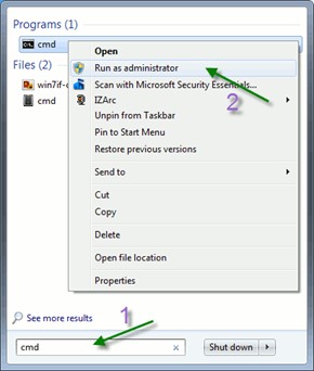administrative Command Prompt