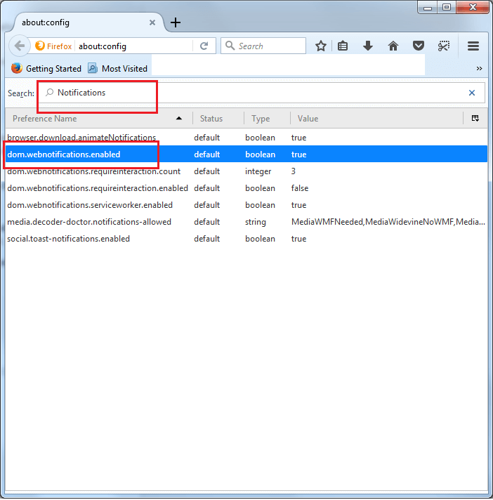 allow notifcation send firefox