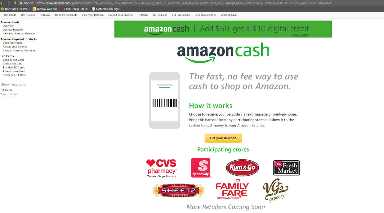 You Can Now Use Amazon Cash at Your Favorite Shopping Portal!