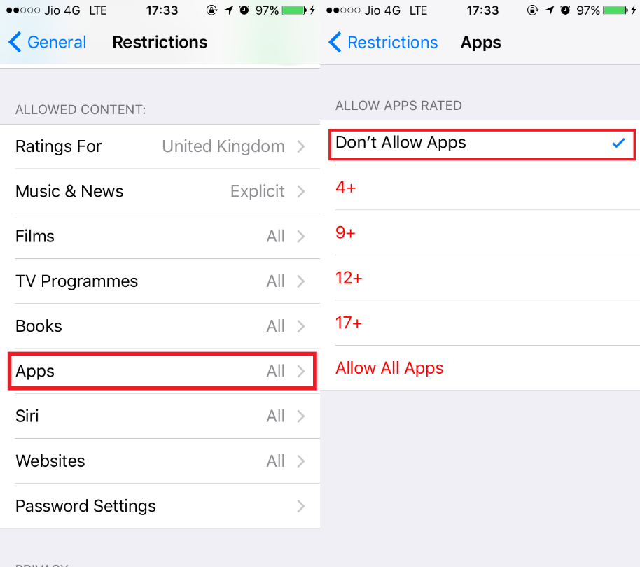 apps hide