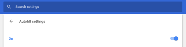 autofill on off