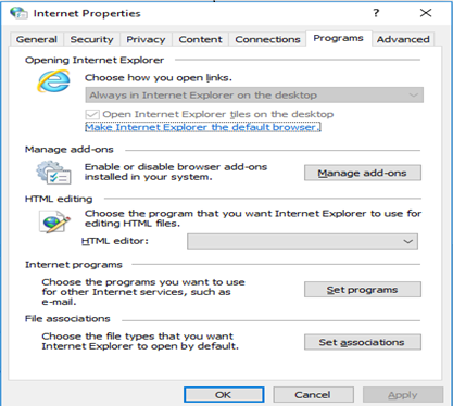 change home page in internet explorer