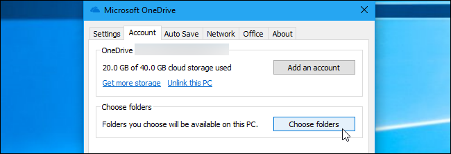 choose folder for on demand in one drive