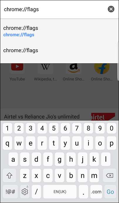 chrome settings in android