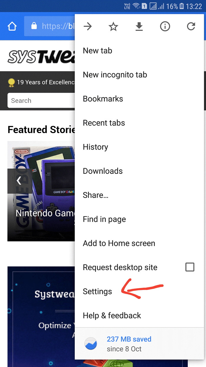 chrome settings
