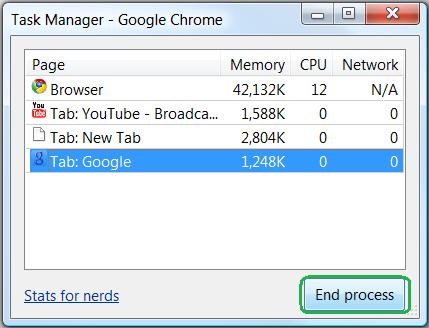 chrome task manager