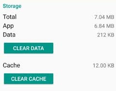 clear data