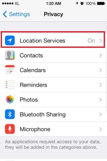 clear location history on iPhone