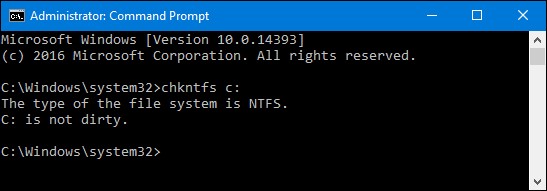 cmd not dirty