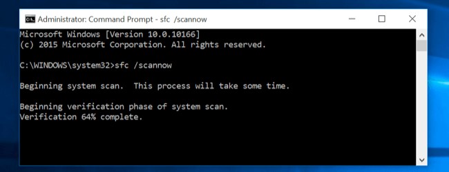 command prompt sfc scannow