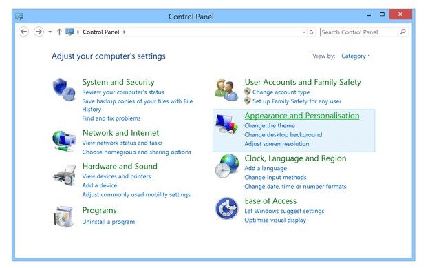 control panel