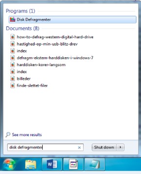 disk fragmentation program