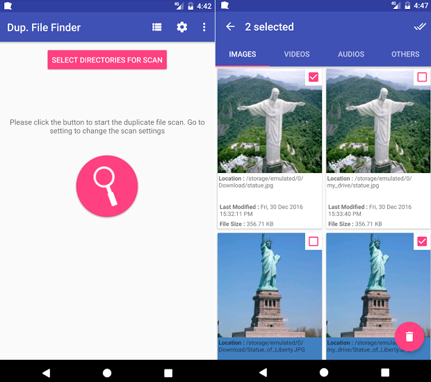 duplicate file finder remover app for android