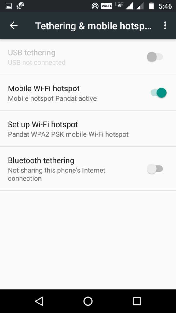 enable Mobile Wi-Fi hotspot
