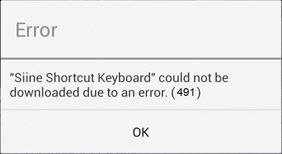 how to fix google play error 491