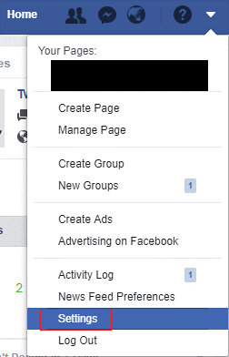 facebook page settings