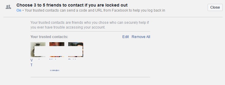 facebook trusted contacts