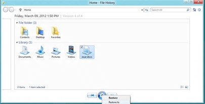 file history restore file