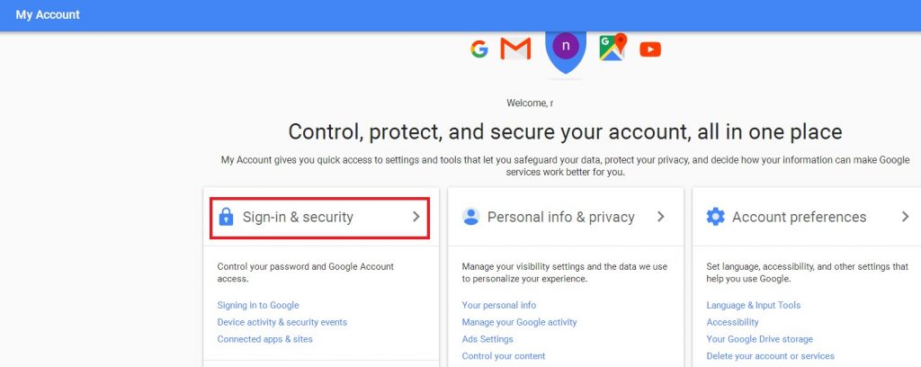 gmail signin and security