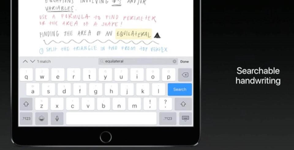 handwritten text ipad