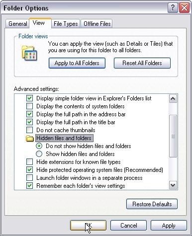 hidden file windows