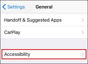 iPhone accessibility